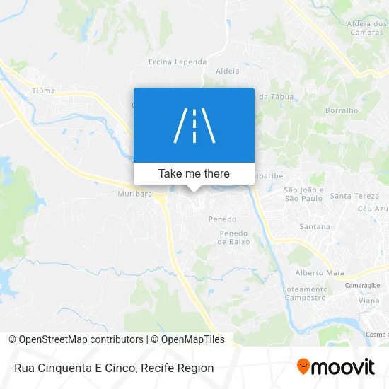 Rua Cinquenta E Cinco map