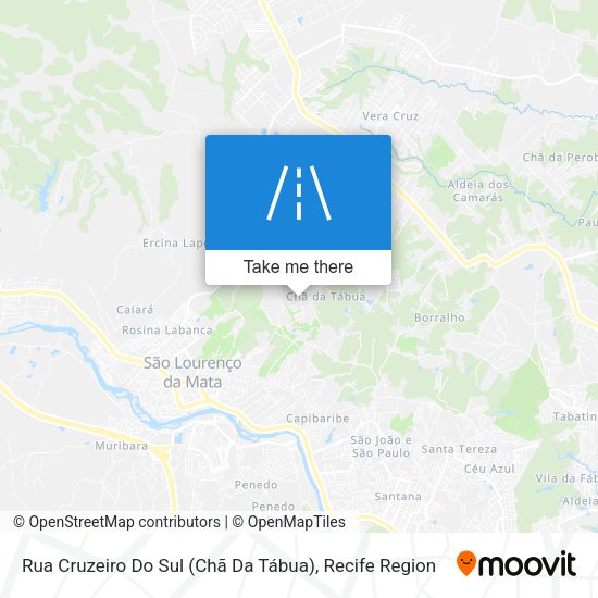 Rua Cruzeiro Do Sul (Chã Da Tábua) map