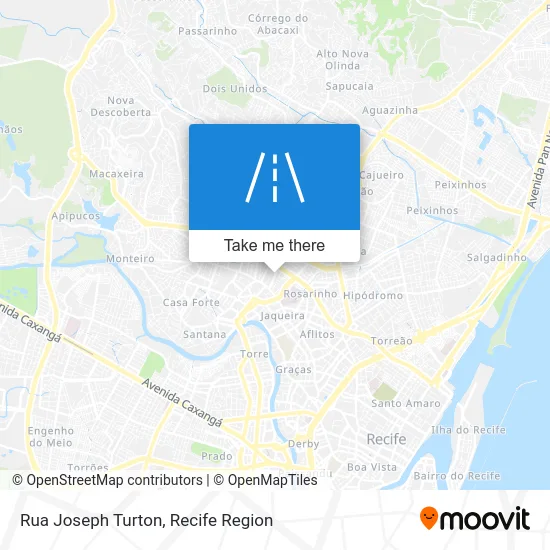 Rua Joseph Turton map