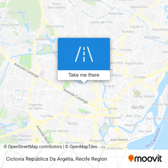 Ciclovia República Da Argélia map