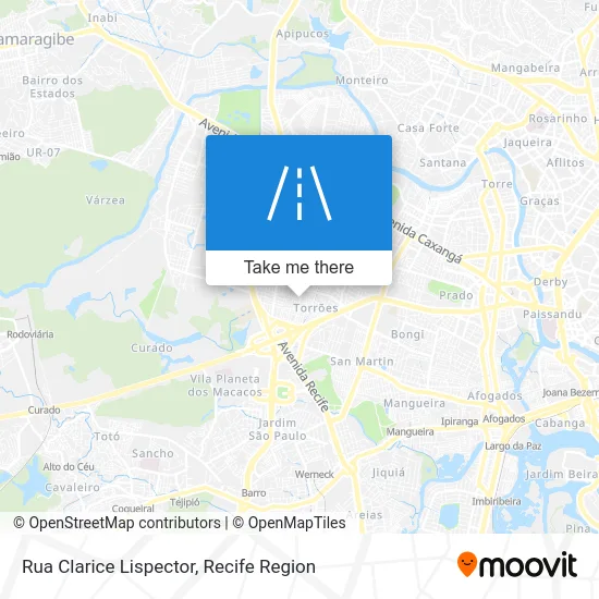 Rua Clarice Lispector map