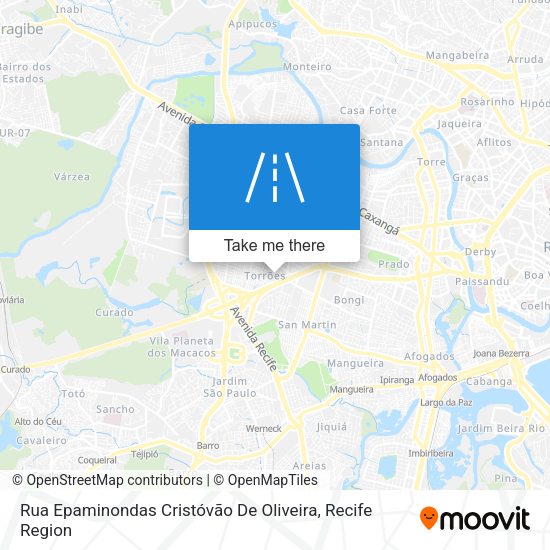 Rua Epaminondas Cristóvão De Oliveira map