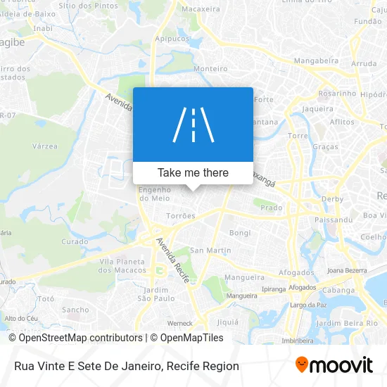 Rua Vinte E Sete De Janeiro map