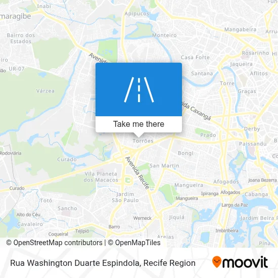 Rua Washington Duarte Espindola map