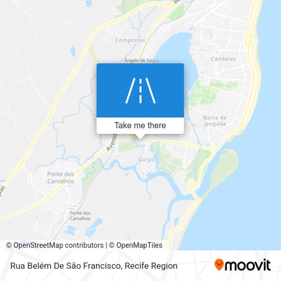 Rua Belém De São Francisco map