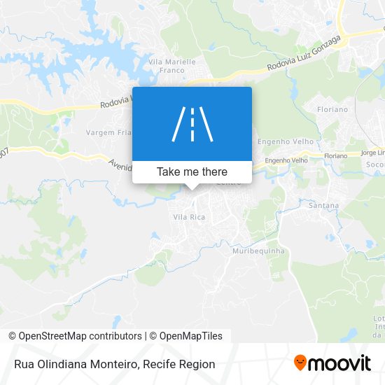 Rua Olindiana Monteiro map