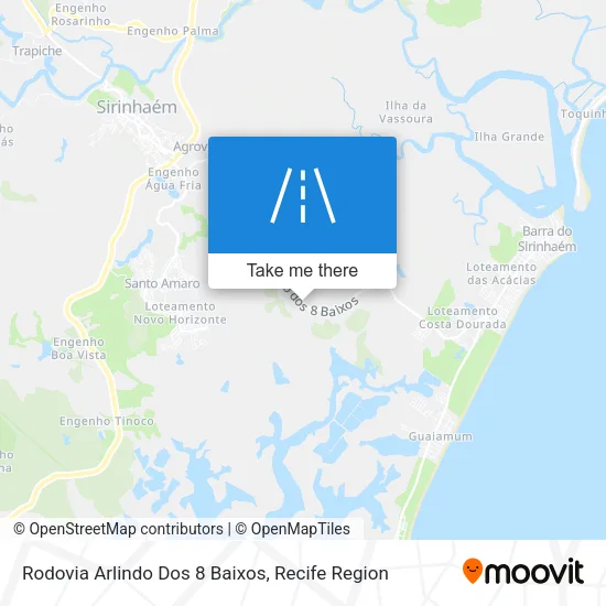 Rodovia Arlindo Dos 8 Baixos map