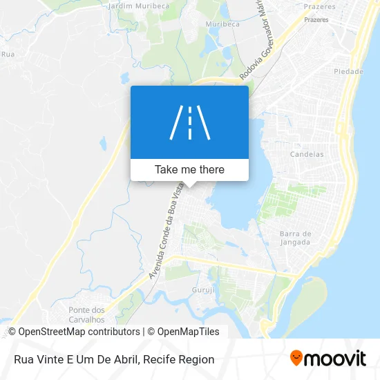 Rua Vinte E Um De Abril map