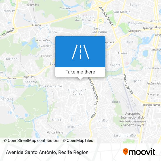 Avenida Santo Antônio map