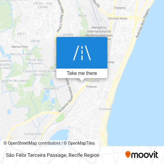 São Félix Terceira Passage map