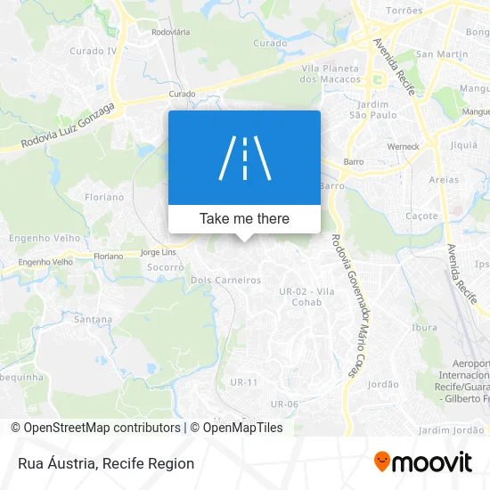 Rua Áustria map