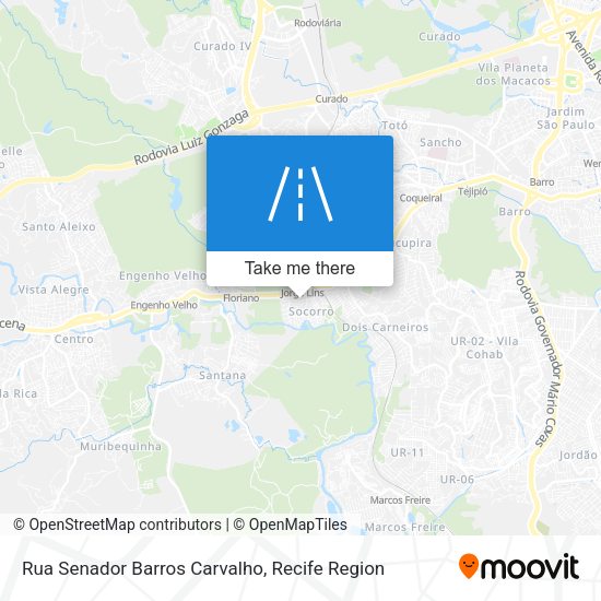 Rua Senador Barros Carvalho map