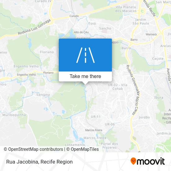 Rua Jacobina map