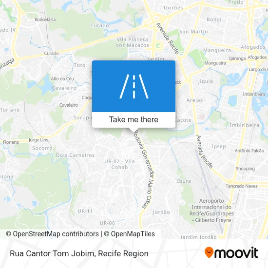Rua Cantor Tom Jobim map
