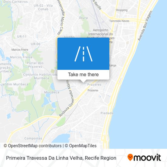 Primeira Travessa Da Linha Velha map