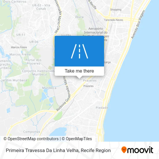 Primeira Travessa Da Linha Velha map