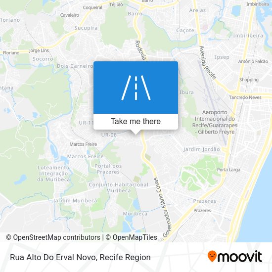 Rua Alto Do Erval Novo map