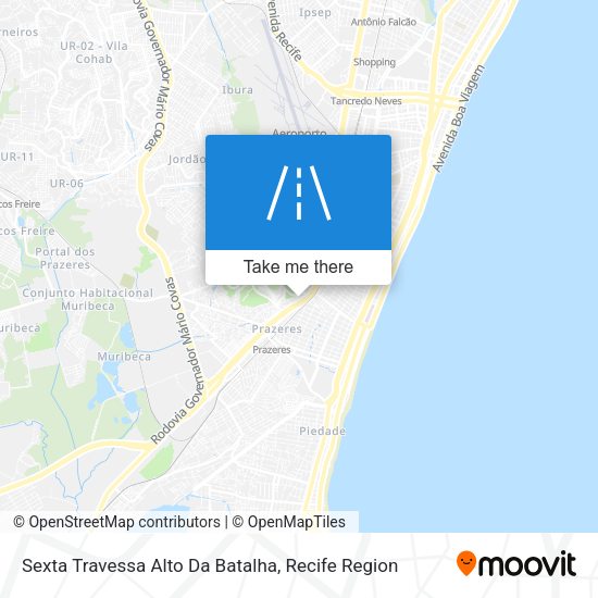 Sexta Travessa Alto Da Batalha map