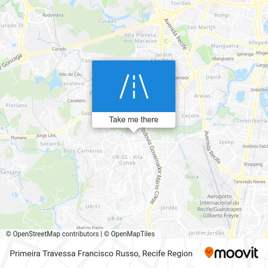 Primeira Travessa Francisco Russo map