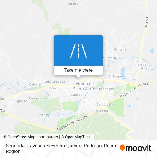Segunda Travessa Severino Queiroz Pedroso map