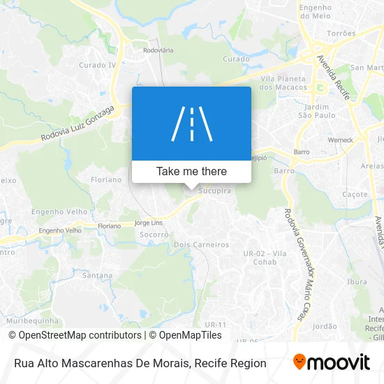 Rua Alto Mascarenhas De Morais map