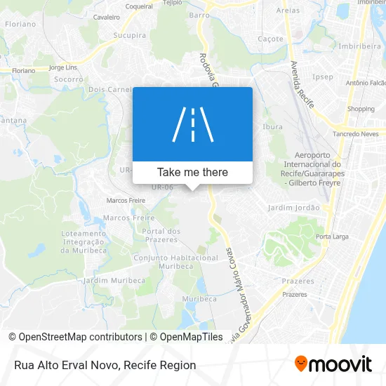 Rua Alto Erval Novo map