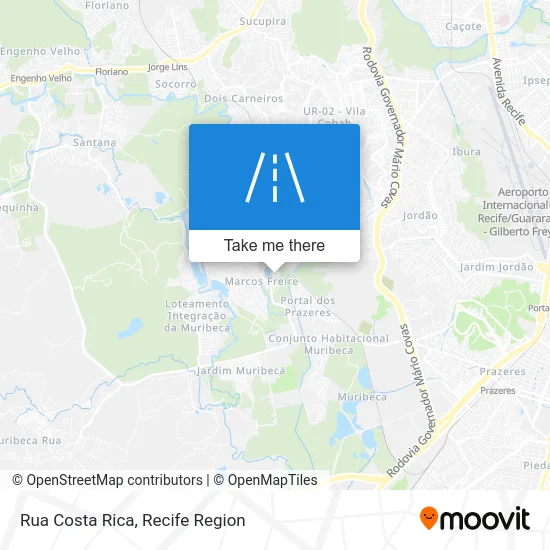 Rua Costa Rica map