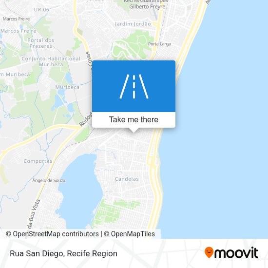 Rua San Diego map