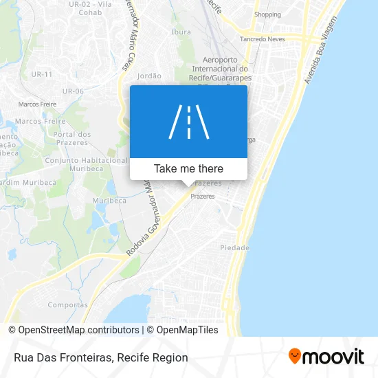 Rua Das Fronteiras map