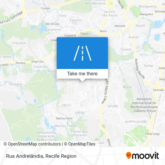 Rua Andrelândia map