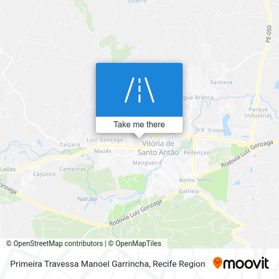 Primeira Travessa Manoel Garrincha map