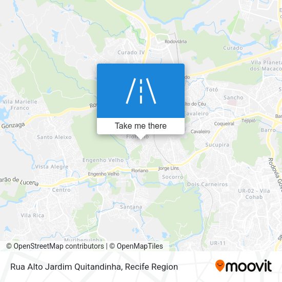 Rua Alto Jardim Quitandinha map