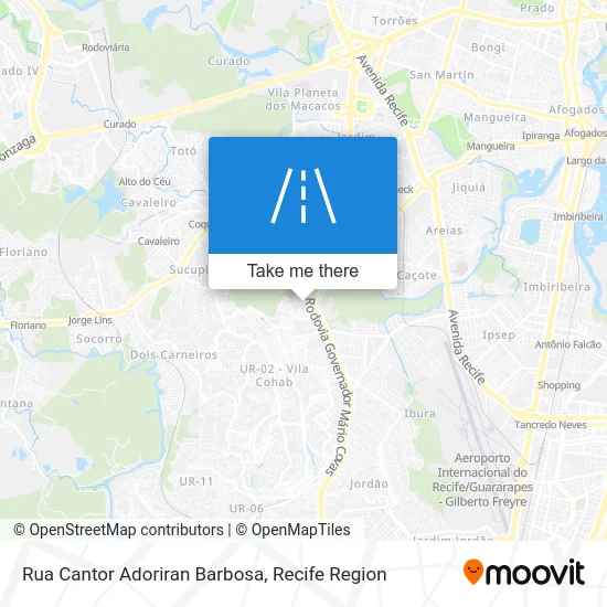 Rua Cantor Adoriran Barbosa map