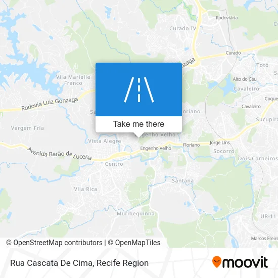 Rua Cascata De Cima map