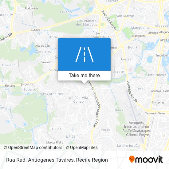 Rua Rad. Antiogenes Taváres map