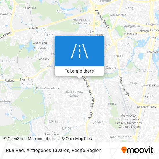 Rua Rad. Antiogenes Taváres map