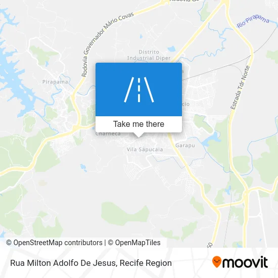 Rua Milton Adolfo De Jesus map
