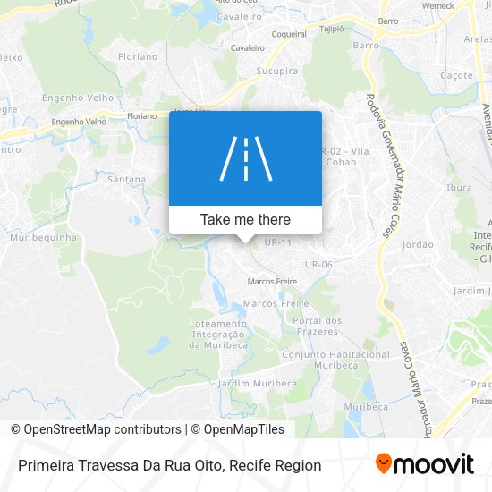 Primeira Travessa Da Rua Oito map