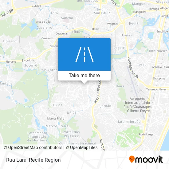 Rua Lara map