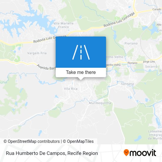 Rua Humberto De Campos map