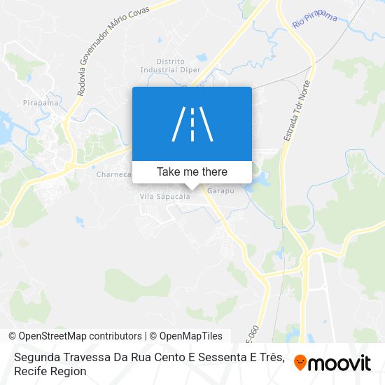 Segunda Travessa Da Rua Cento E Sessenta E Três map