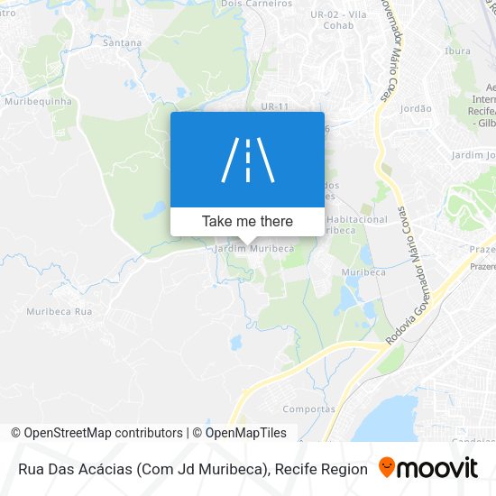Rua Das Acácias (Com Jd Muribeca) map