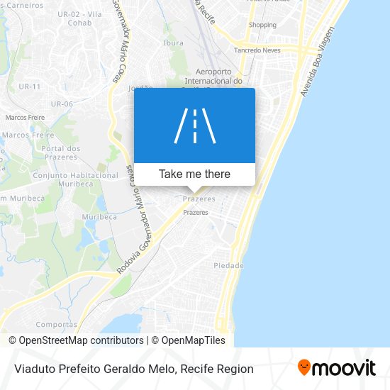 Viaduto Prefeito Geraldo Melo map