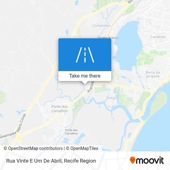 Rua Vinte E Um De Abril map