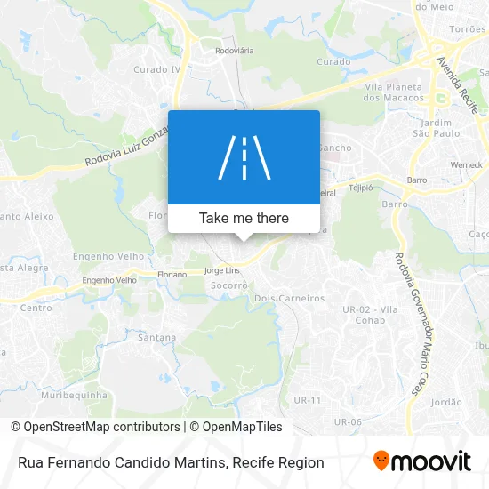 Rua Fernando Candido Martins map