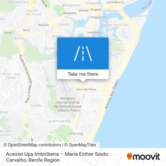 Acesso Upa Imbiribeira – Maria Esther Souto Carvalho map