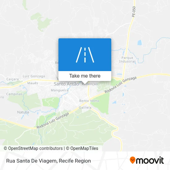 Rua Santa De Viagem map