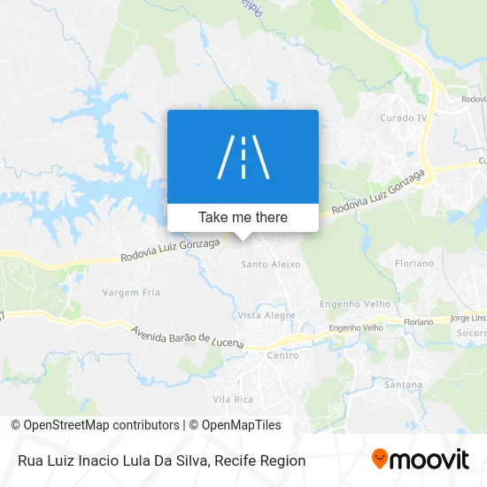 Rua Luiz Inacio Lula Da Silva map