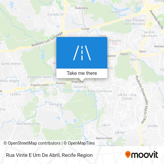 Rua Vinte E Um De Abril map