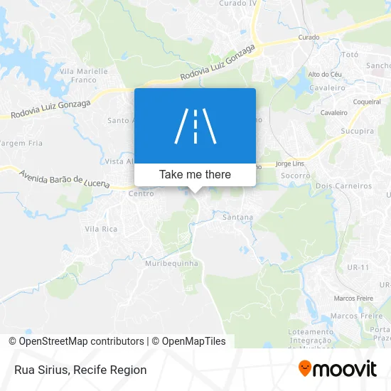 Rua Sirius map